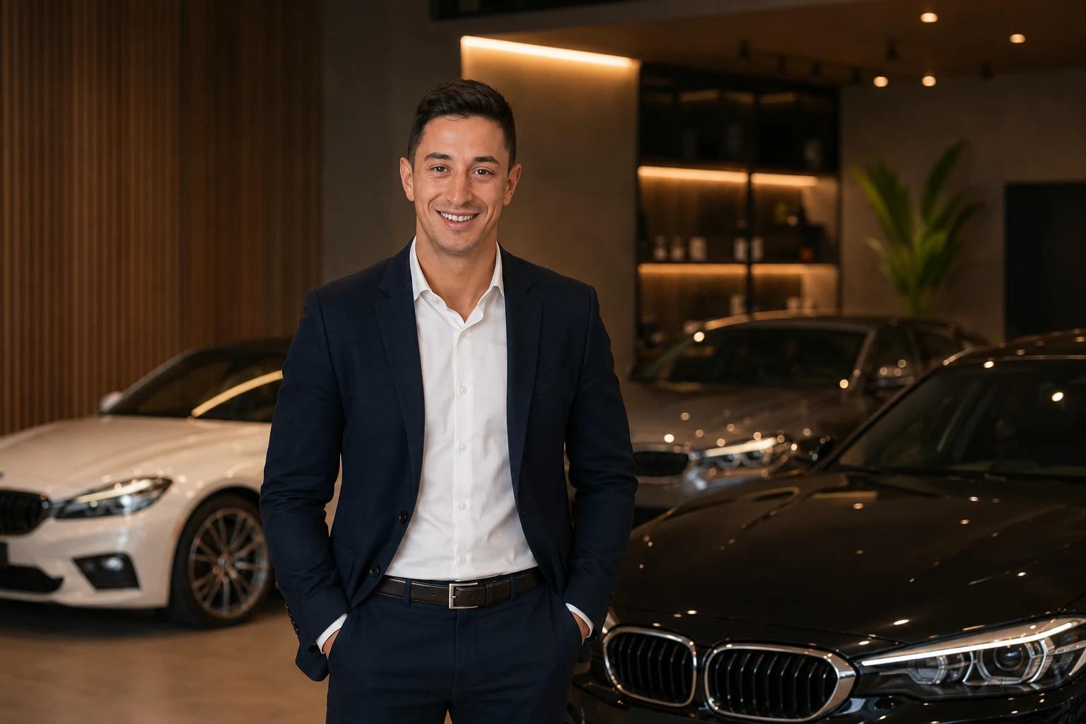 Jorge from JTF Cars in the showroom